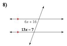 First identify the angle RELATIONSHIP, then find the measure of the angle indicated-example-1