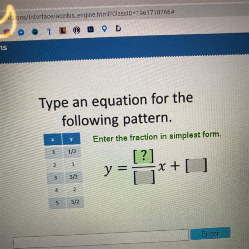 Find a equation for the following pattern! Help!!!-example-1