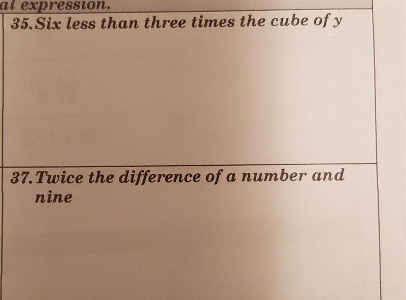 Verbal expression to algebraic expression ​-example-1