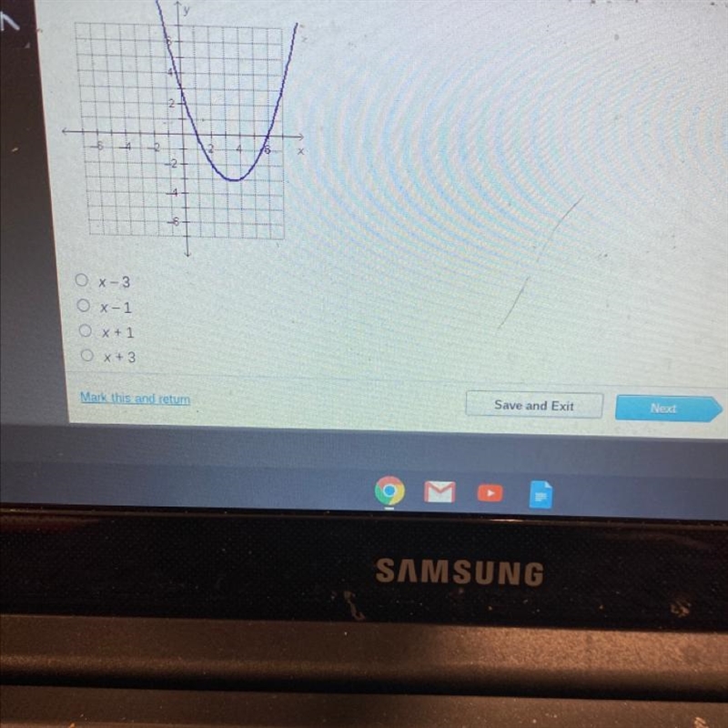 What must be a factor of the polynomial function f(x) graphed on the coordinate plane-example-1