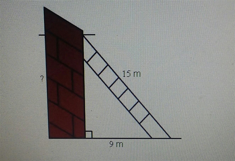 A ladder is leaning against a wall. The length of the ladder is 15 meters and the-example-1