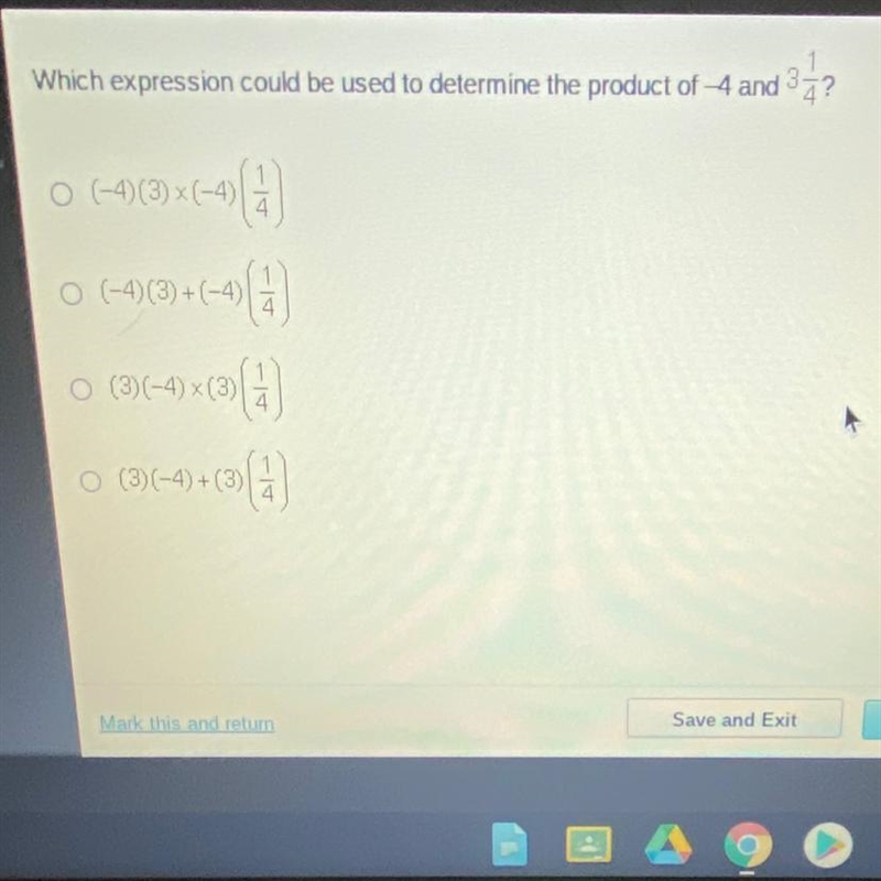 Which shows how the distributive property can be used to evaluate (7)(8 4/5)-example-1