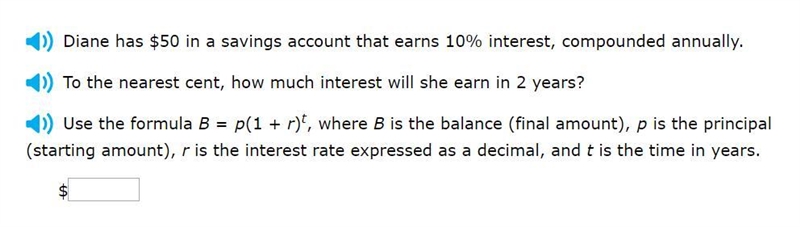 Correct answers only please! To the nearest cent, how much interest will she earn-example-1