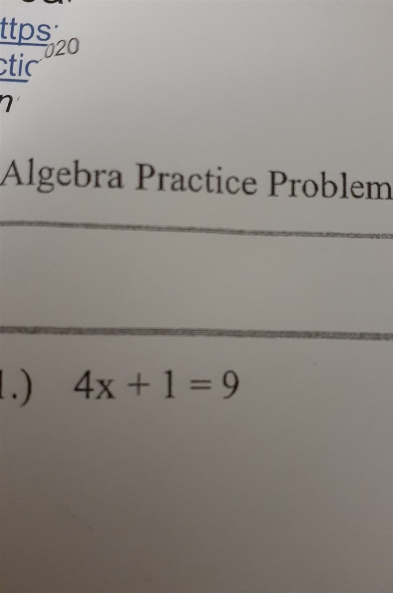 Answer 4x + 1 = 9 what is x ?​-example-1