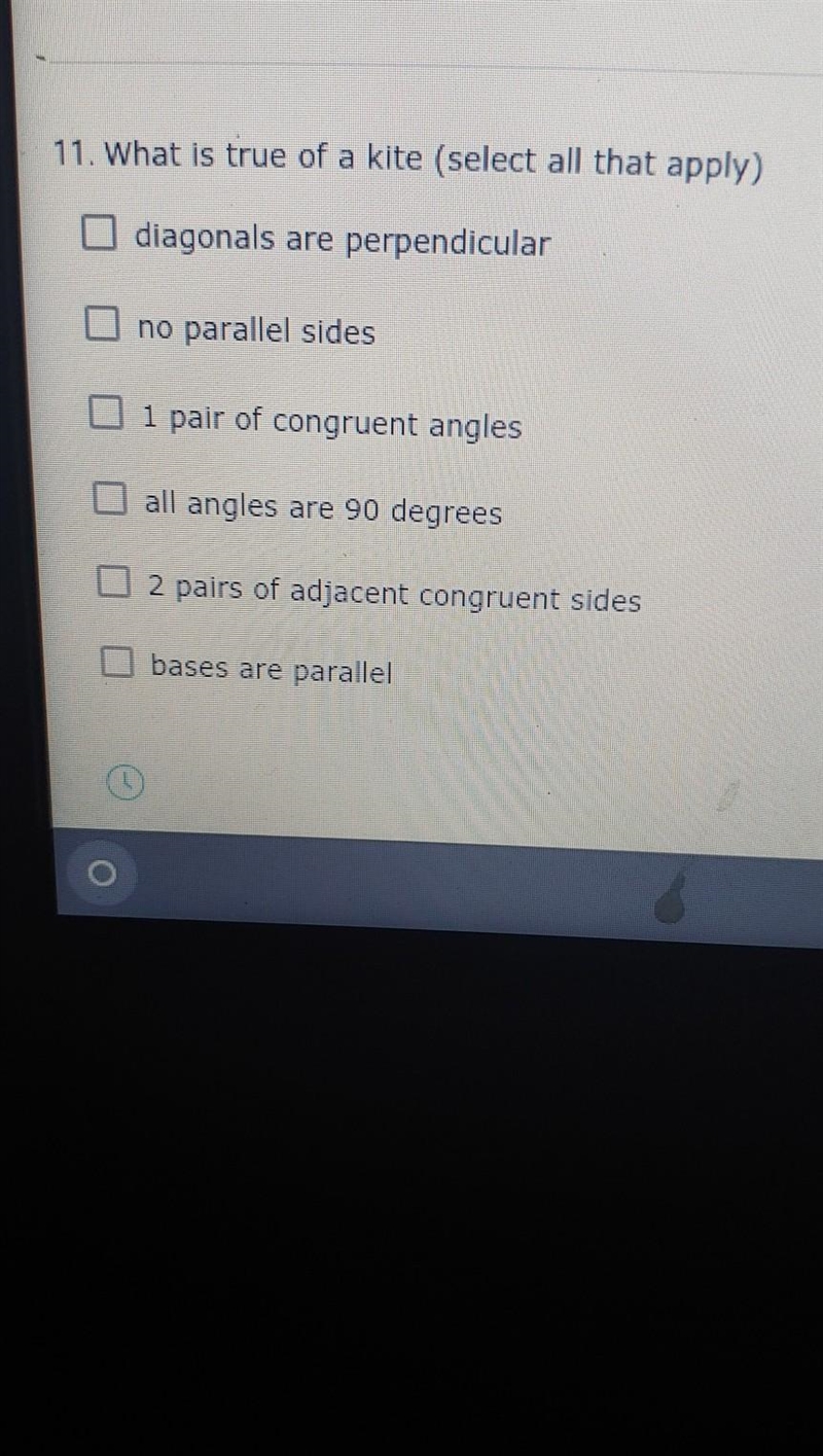 11. What is true of a kite (select all that apply)​-example-1
