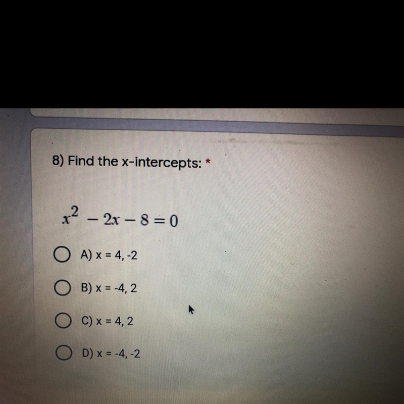 FIND THE X INTERCEPT SHOW WORK-example-1