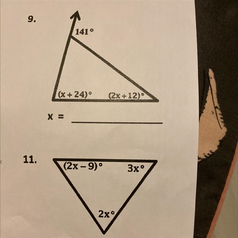 Solve for X .. I know it’s two questions but I’m having a hard time-example-1