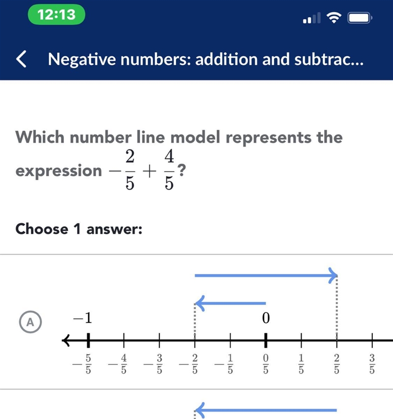 What is negative two fifths plus four fifths-example-1