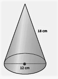 Find the surface area of the cone in terms of π. 90π cm2 180π cm2 108π cm2 144π cm-example-1