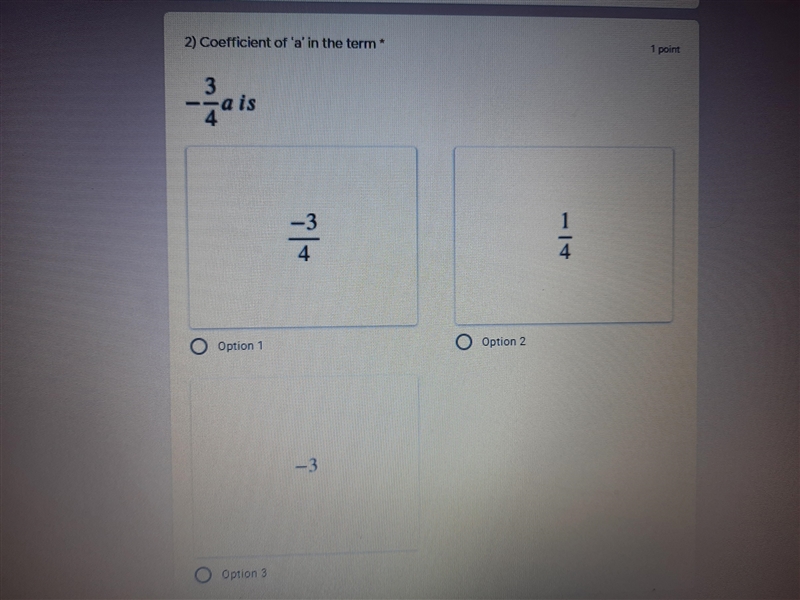 Coefficient of 'a'in the term-example-1