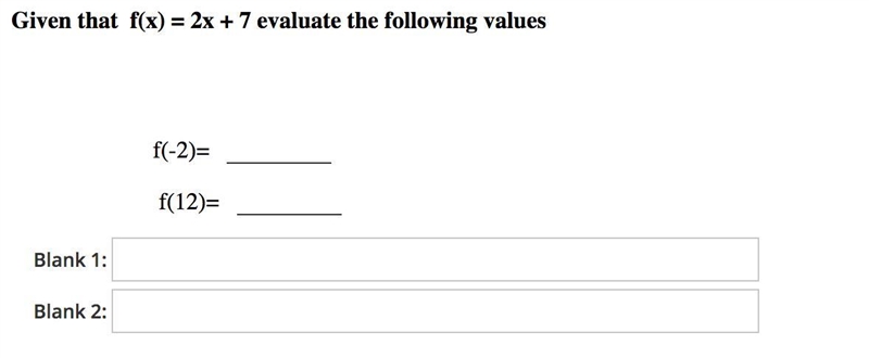 Evaluate the function using the values.-example-1