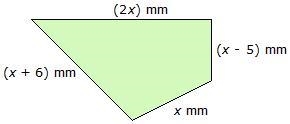 The perimeter of the quadrilateral below is 76 mm. *Note: Figure is not drawn to scale-example-1