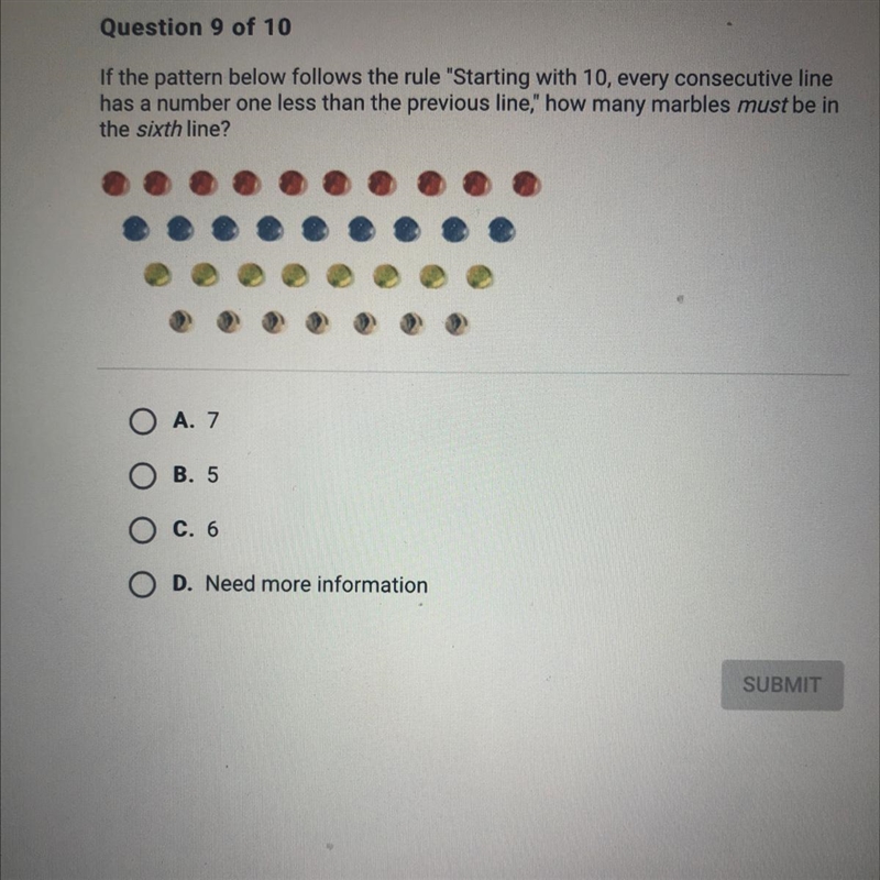 HELP ME ASAP PLEASE?!?If the pattern below follows the rule "Starting with 10, every-example-1