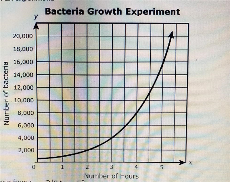 The graph shows the number of bacteria presented in an experiment What is the rate-example-1