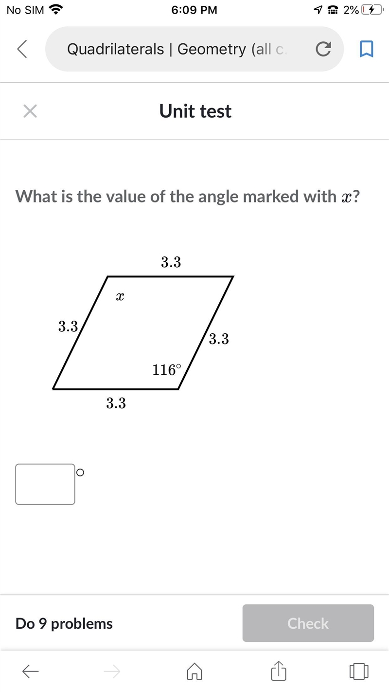 What is the value of angle marked with x-example-1