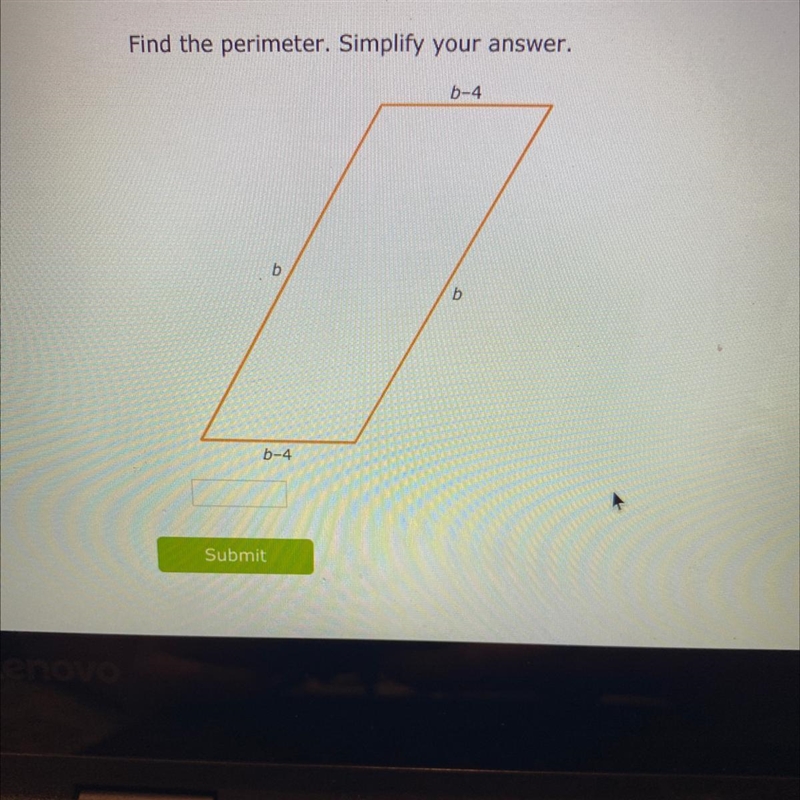 Find the perimeter. Simplify your answer. 6-4 b b 6-4-example-1