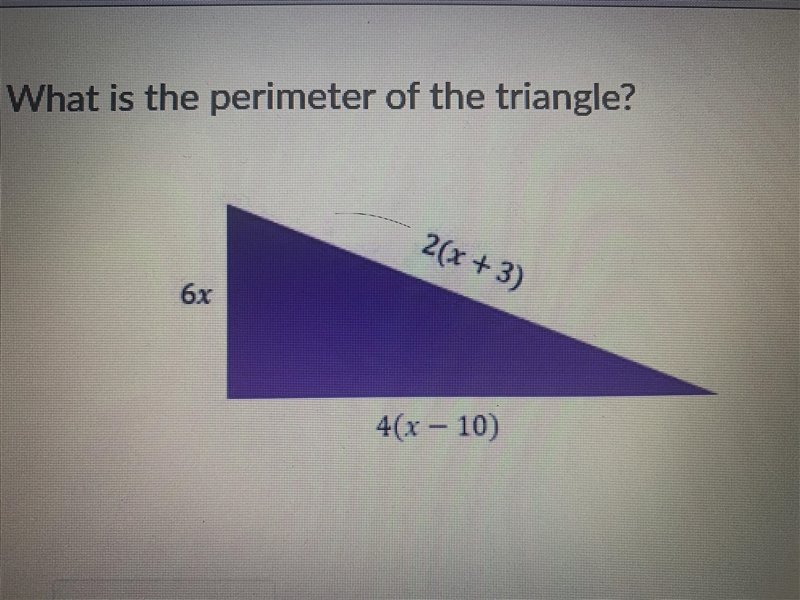 Please help me solve this perimeter of the triagle i keep getting it wrong-example-1