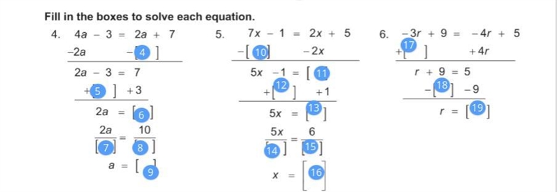 ANSWERS ASAP!! Howdy everyone! I need help with these 3 math problems by just filling-example-1