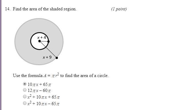 Find the area of the shaded region.-example-1