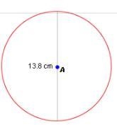 What is the approximate circumference of the circle shown below?-example-1