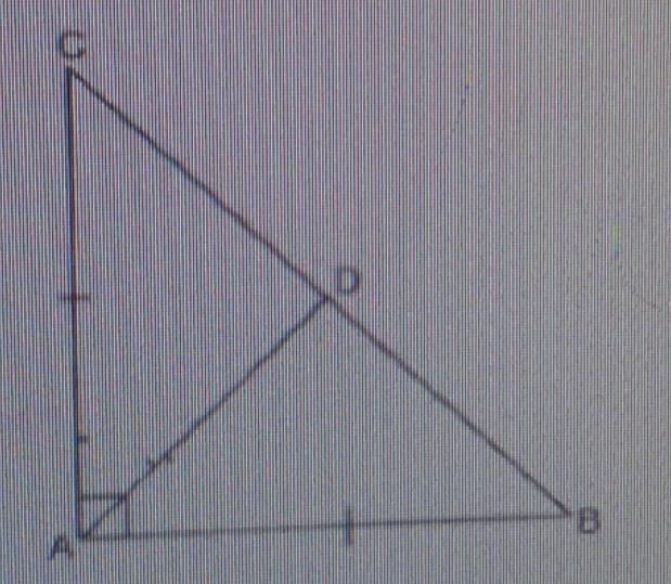 ABC is a right triangle with AB = AC. Bisector of ∠A meets BC at D. prove that ∆ ABC-example-1