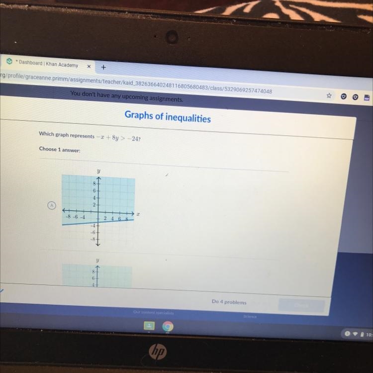 Which graph represents-x+8y>-24-example-1