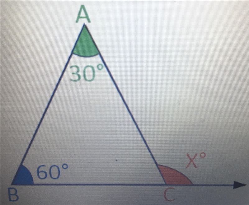 It's timed NEED HELP ASAP! Find the measure of the exterior angle X-example-1