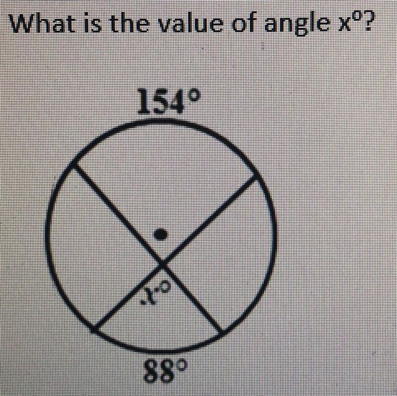 What is the value of angle x°?-example-1