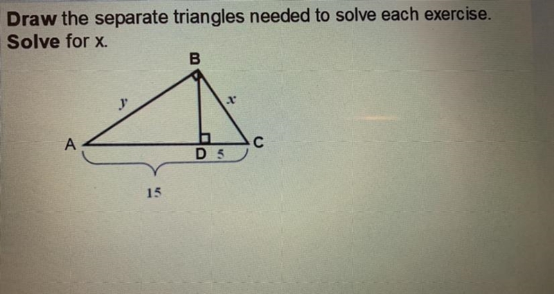 Solve for X, Similar triangles-example-1