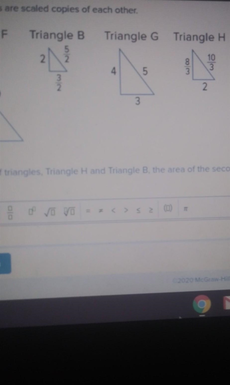 How many times bigger is Triangle H than Triangle B ?? Pls help me ty​-example-1