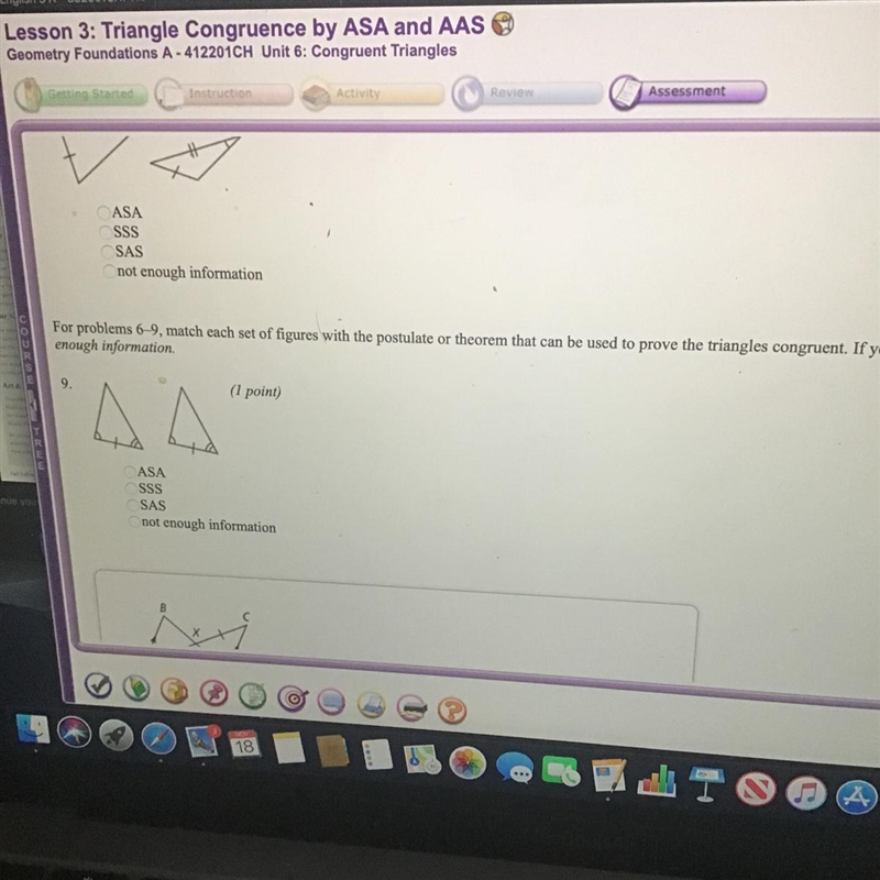 Match the set of figures with the postulate or theorem that can be used to prove the-example-1