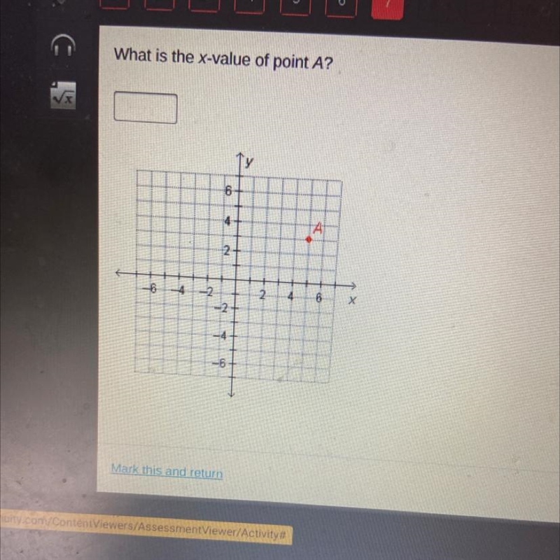 What is x- value of point A-example-1