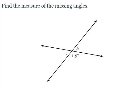 Find the measure of this missing angle?-example-1