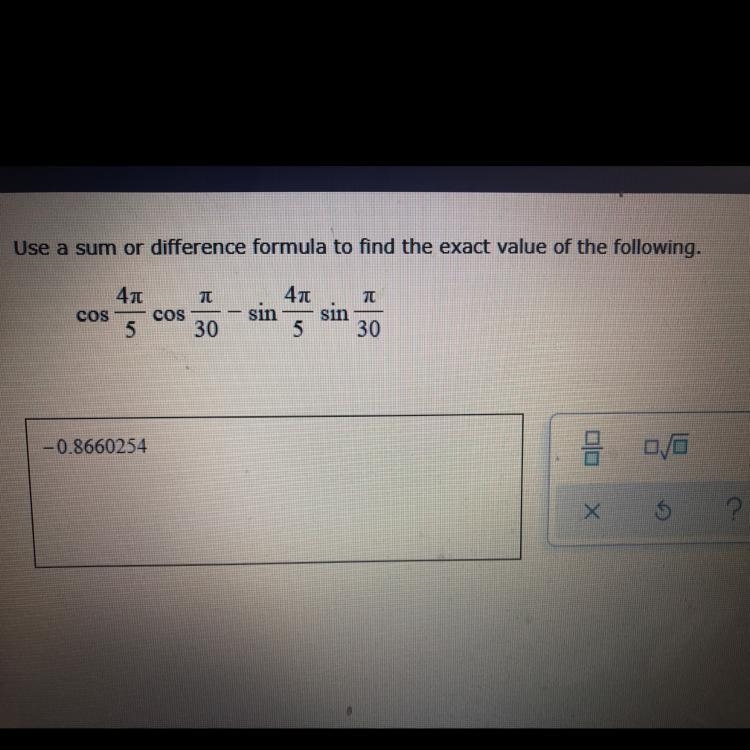 What is the exact value-example-1