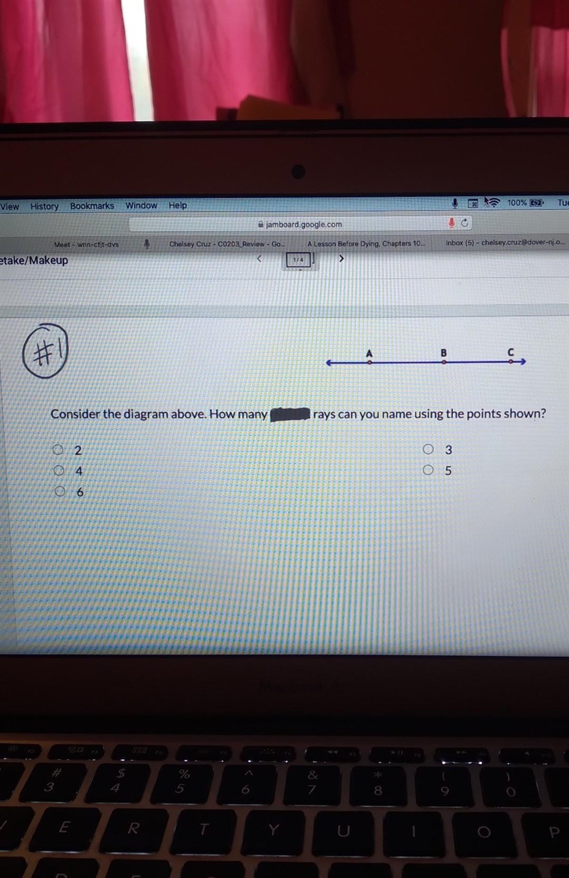 How many rays can you name using the points shown?​-example-1