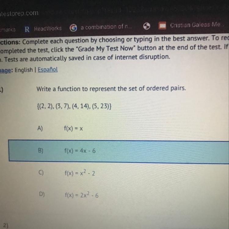 Write a function to represent the set of ordered pairs. {(2, 2), (3,7). (4, 14), (5,23)}-example-1