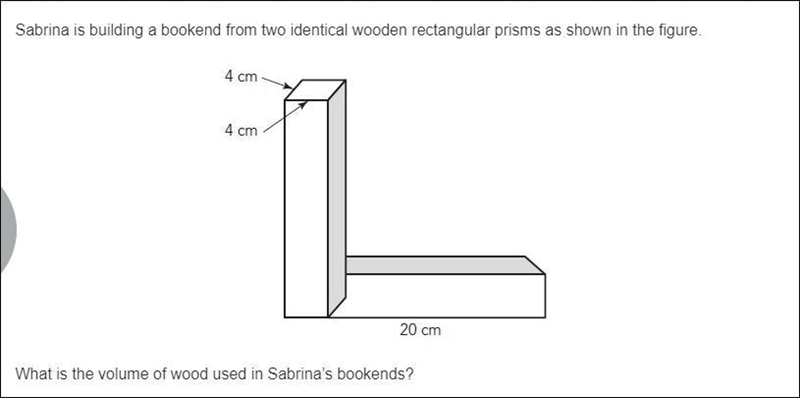 A. 320 cubic centimeters B. 640 cubic centimeters C. 656 cubic centimeters D. 672 cubic-example-1