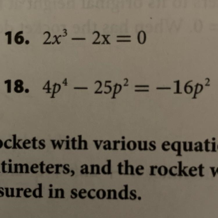 Solve the following equation with special factors (number 18) Please and thanks:)-example-1