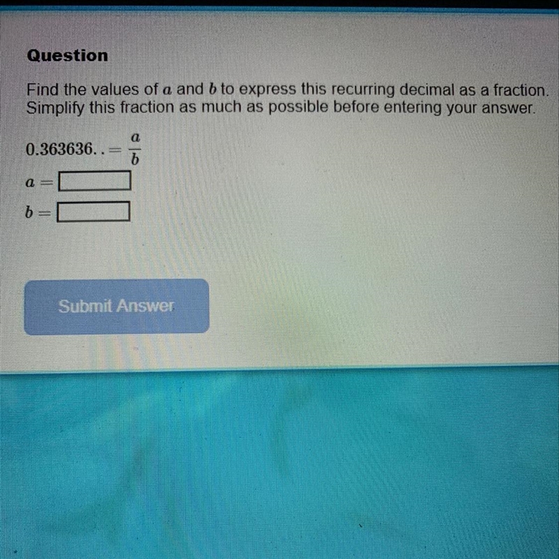 Answer? Please make sure you answer it as a simplified fraction.-example-1