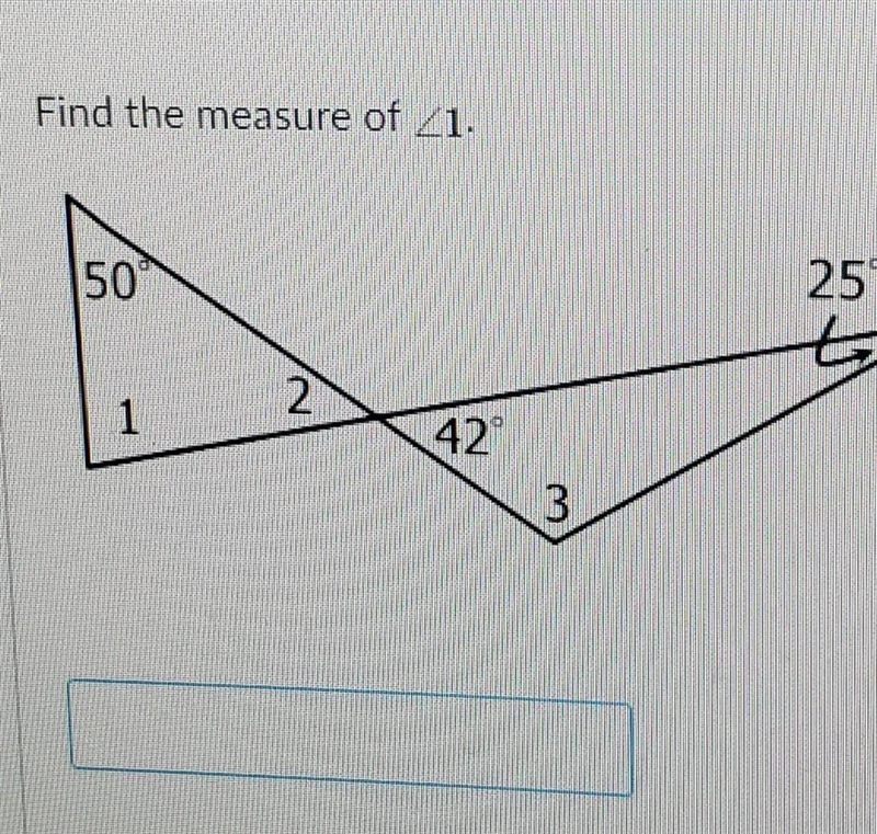 Find the mausure of 1​-example-1