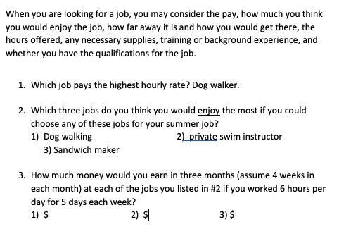 3. How much money would you earn in three months (assume 4 weeks in each month) at-example-1