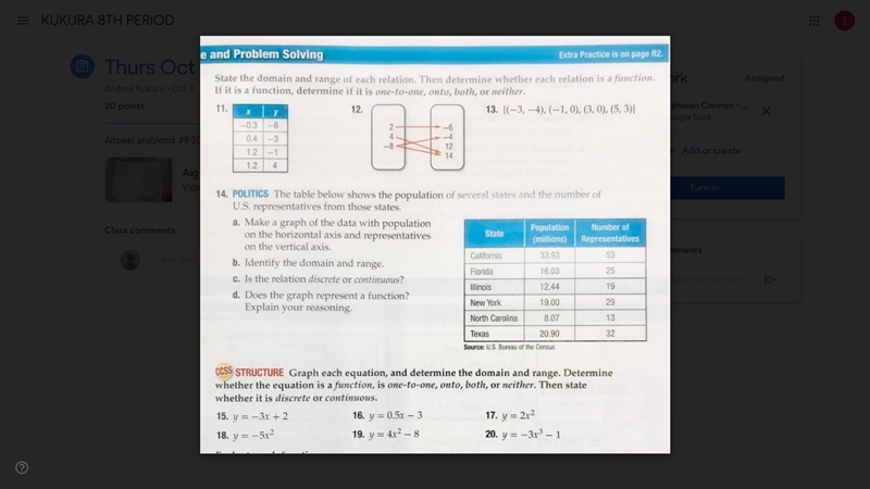 can someone help me out with number 12 is this a function, and do it shows the value-example-1