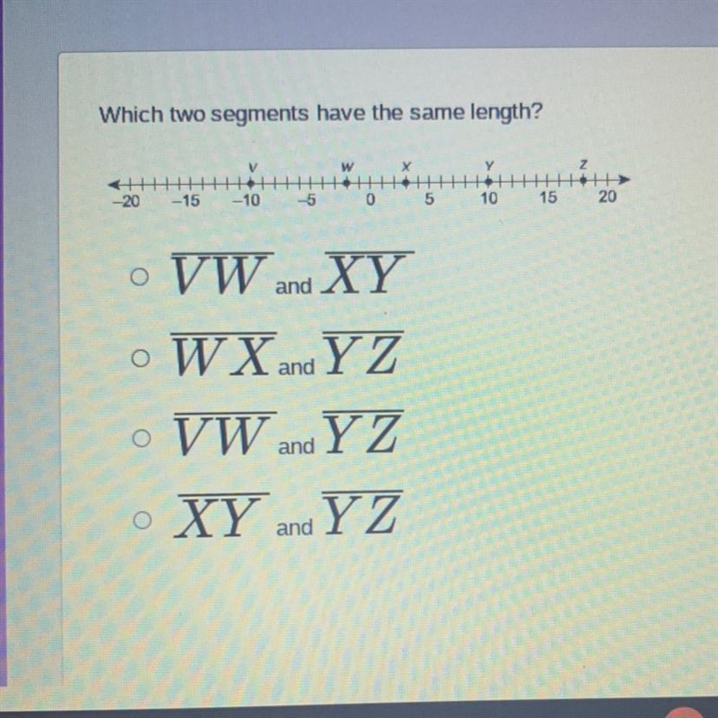 Which two segments have the same length?-example-1