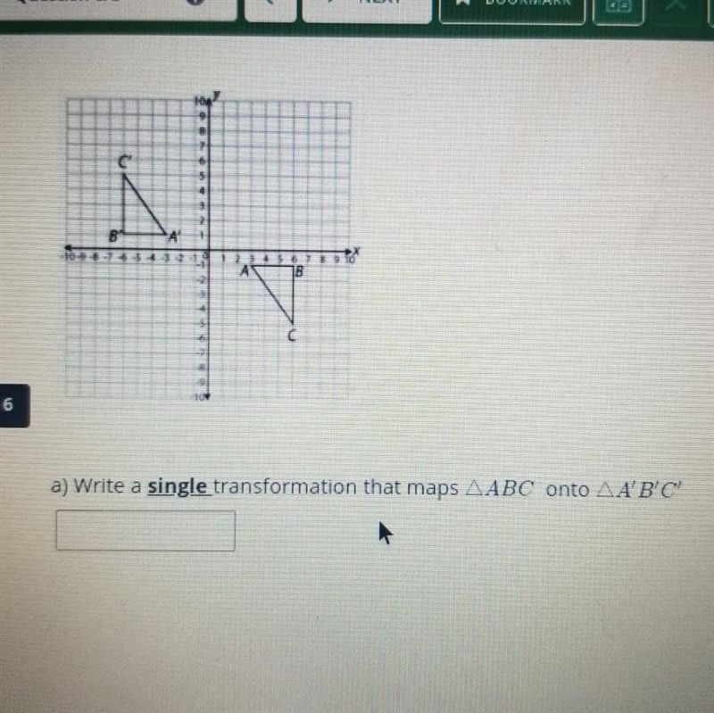 Write a single transformation that maps ABC onto A' B' C'-example-1