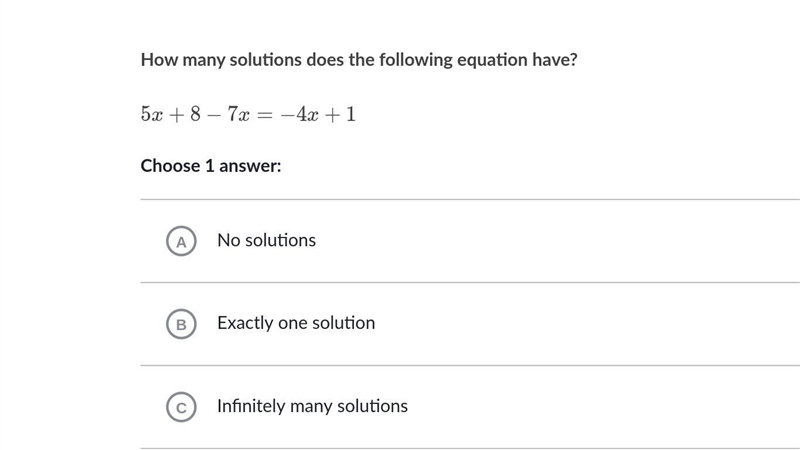 Please evaluate the given equation, and then see how many solutions the equation has-example-1