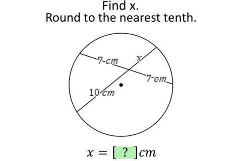 Find x. Round to the nearest tenth.-example-1