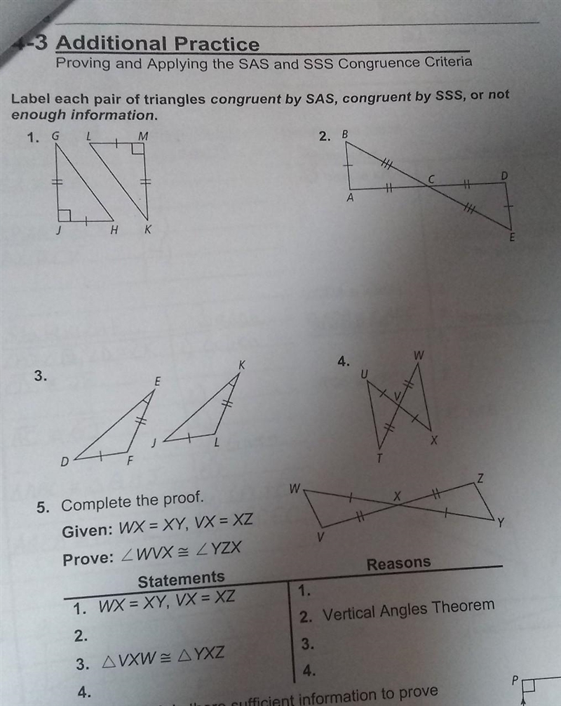 Can you help me with sas and sss congruent criteria please?​-example-1