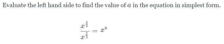 Evaluate the left hand side to find the value of a in the equation in simplest form-example-1