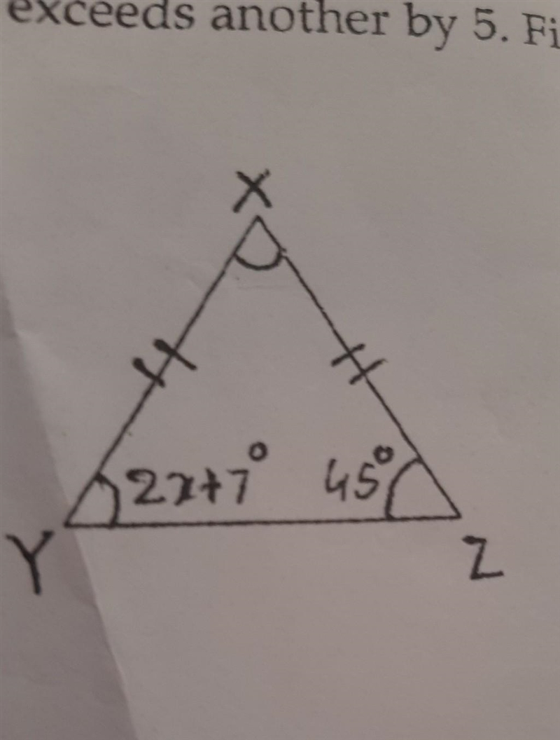 Find the x in the given triangle, step by step explanation please ​-example-1