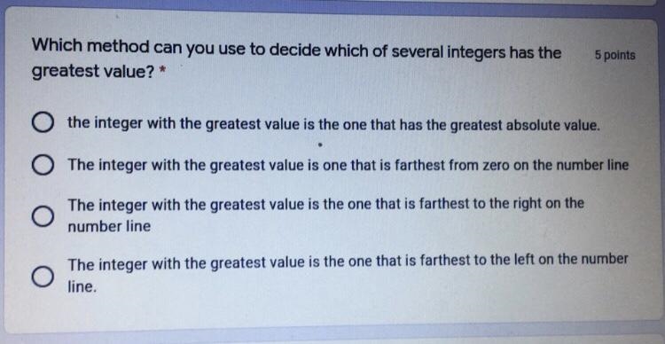 Wich method can you use yo decide wich of several integers has the greatest value-example-1